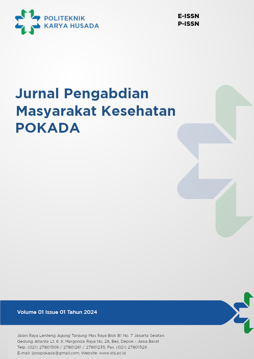 					View Vol. 1 No. 01 (2024): Jurnal Pengabdian Masyarakat Kesehatan Pokada
				